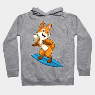 Fox as Surfer with Surfboard Hoodie